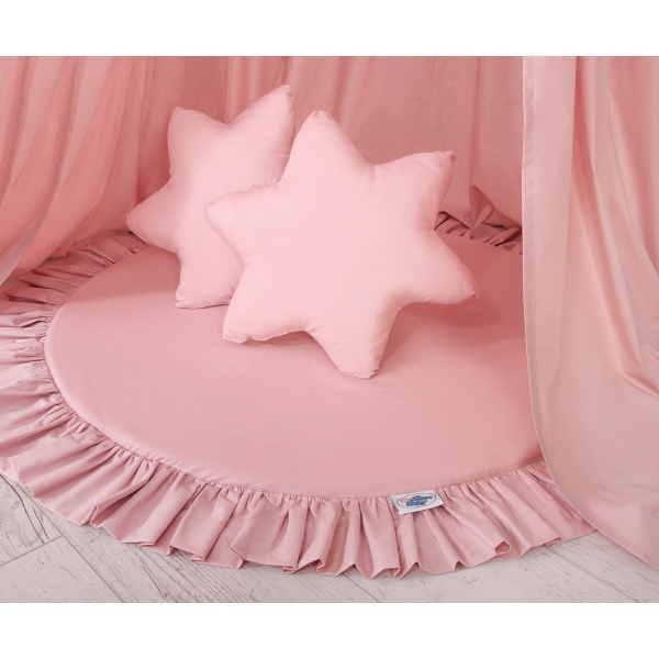 Ciel de Lit Tente avec Tapis et Coussins Rose Poussiéreux