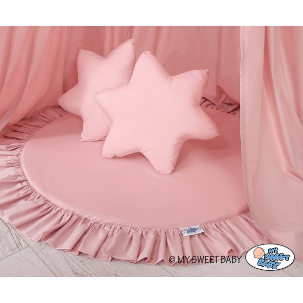 Ciel de Lit Tente avec Tapis et Coussins Rose Poussiéreux
