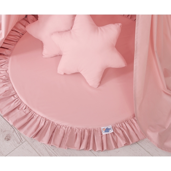 Ciel de Lit Tente avec Tapis et Coussins Rose Poussiéreux