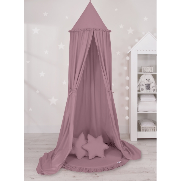 Ciel de Lit Tente avec Tapis et Coussins Violet Pastel
