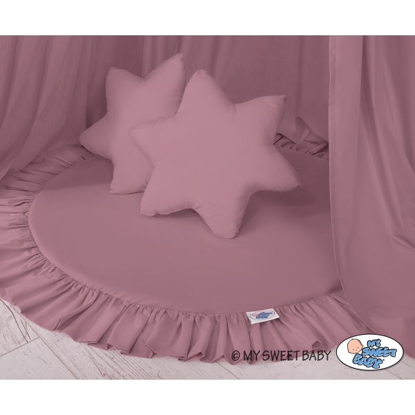 Ciel de Lit Tente avec Tapis et Coussins Violet Pastel