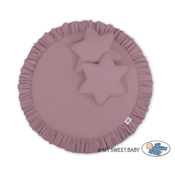 Ciel de Lit Tente avec Tapis et Coussins Violet Pastel