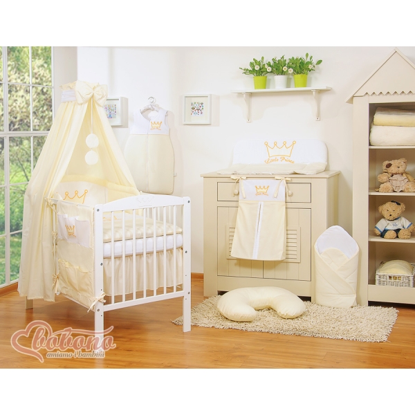 Ciel en Tissu pour Lit de Bébé Crème Prince / Princess