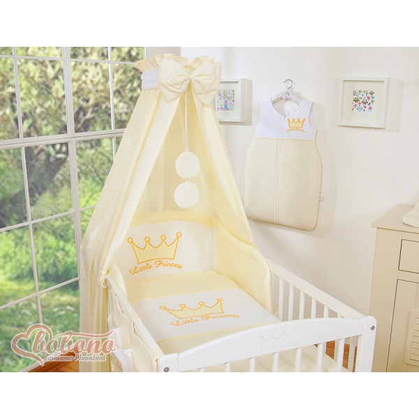 Ciel en Tissu pour Lit de Bébé Crème Prince / Princess