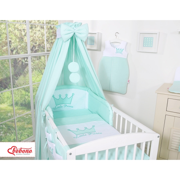 Ciel en Tissu pour Lit de Bébé Menthe Prince / Princess