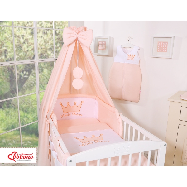 Ciel en Tissu pour Lit de Bébé Rose Poudré Prince / Princess