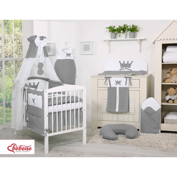 Ciel en Tulle pour Lit de Bébé Anthracite Mousseline Prince / Princess