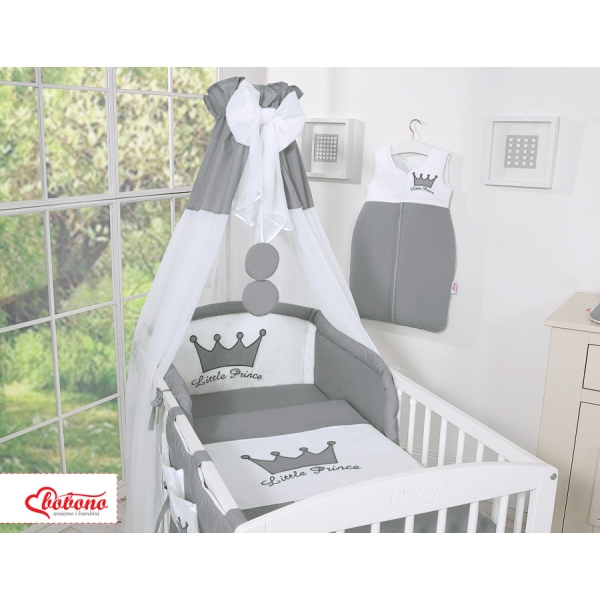 Ciel en Tulle pour Lit de Bébé Anthracite Mousseline Prince / Princess