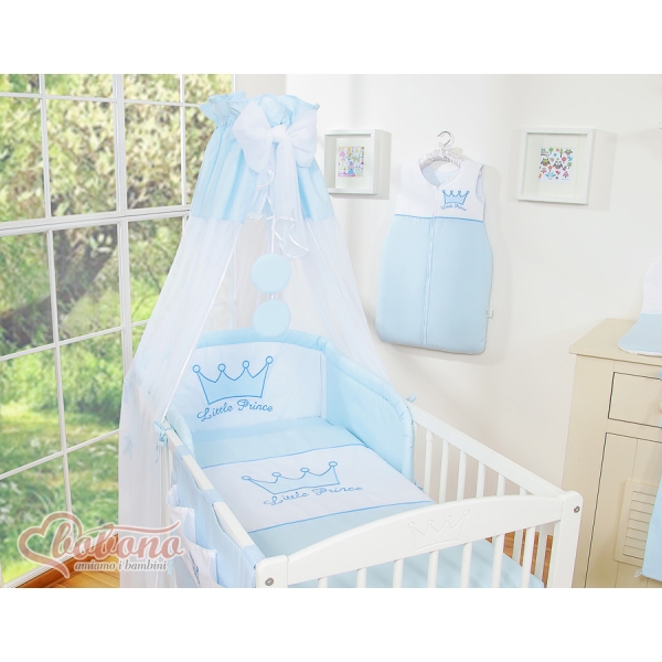 Ciel en Tulle pour Lit de Bébé Bleu Mousseline Prince / Princess