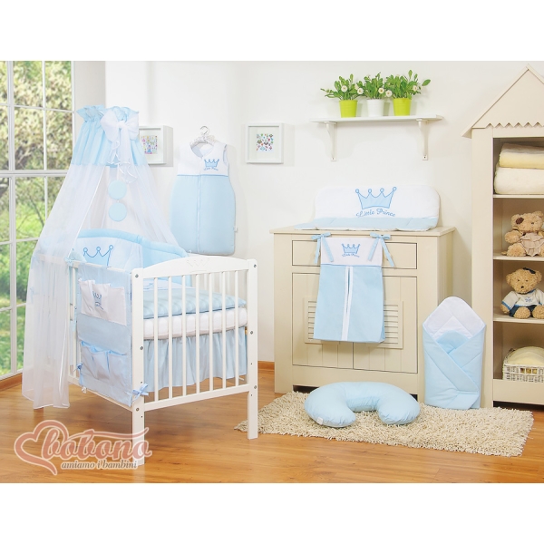 Ciel en Tulle pour Lit de Bébé Bleu Mousseline Prince / Princess