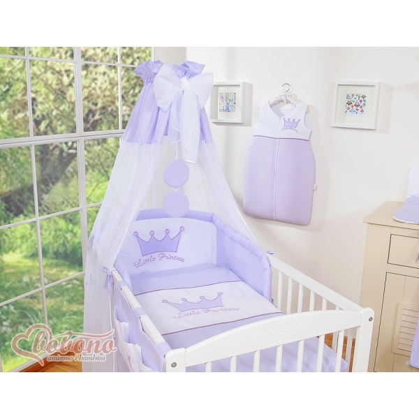 Ciel en Tulle pour Lit de Bébé Lila Mousseline Prince / Princess