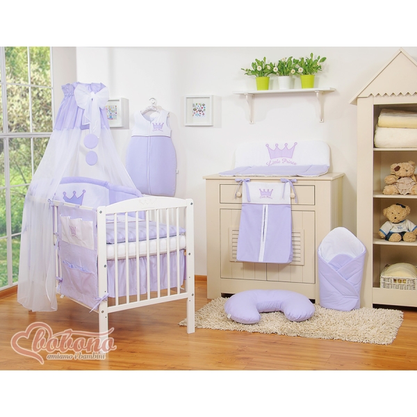 Ciel en Tulle pour Lit de Bébé Lila Mousseline Prince / Princess
