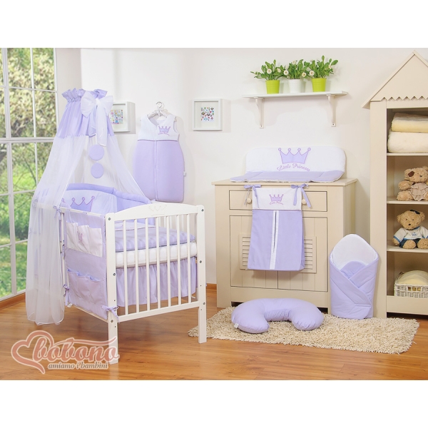 Ciel en Tulle pour Lit de Bébé Lila Mousseline Prince / Princess
