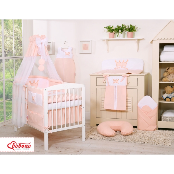 Ciel en Tulle pour Lit de Bébé Mousseline Rose Poudré Prince / Princess