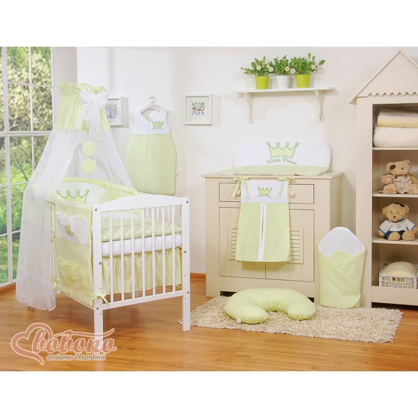 Ciel en Tulle pour Lit de Bébé Vert Mousseline Prince / Princess