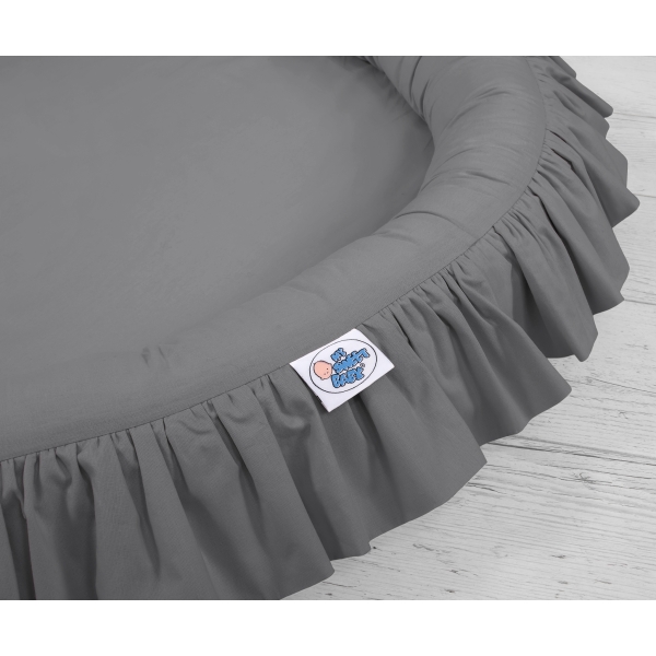 Cocon avec Volants pour Bébé Anthracite