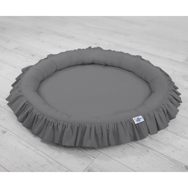 Cocon avec Volants pour Bébé Anthracite