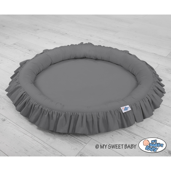 Cocon avec Volants pour Bébé Anthracite
