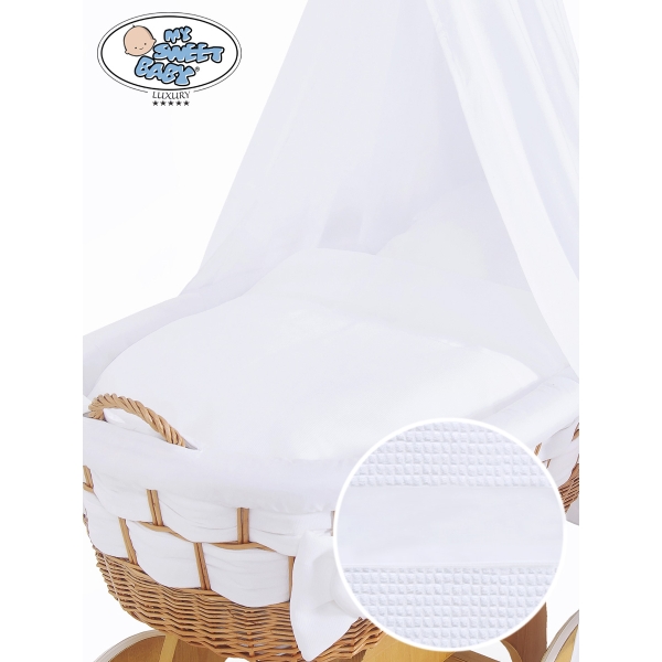 Blanc Complet Textile pour Berceau de Bébé avec Ciel Bianca