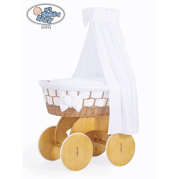 Blanc Complet Textile pour Berceau de Bébé avec Ciel Bianca