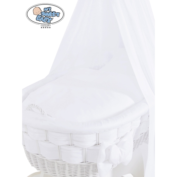 Blanc Complet Textile pour Berceau de Bébé avec Ciel Bianca