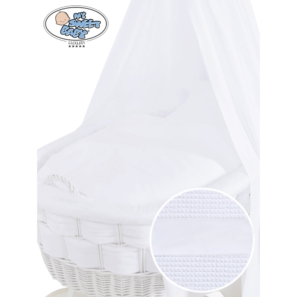 Blanc Complet Textile pour Berceau de Bébé avec Ciel Bianca