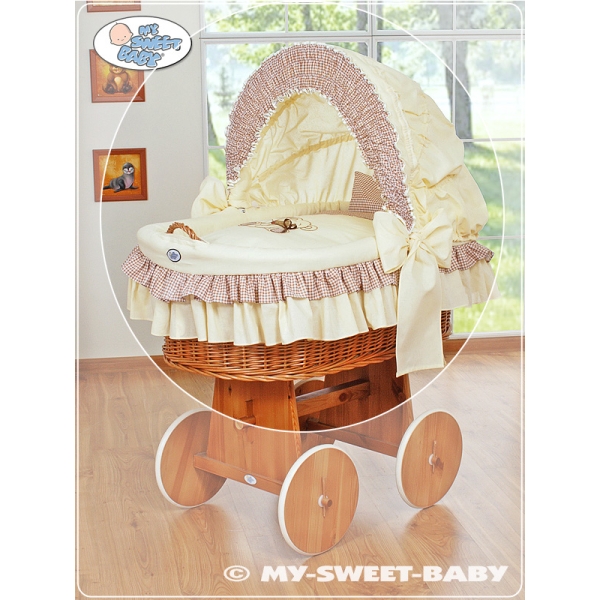 Complet Textile pour Berceau de Bébé Crème