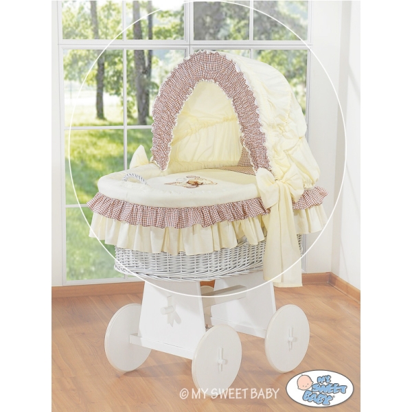 Complet Textile pour Berceau de Bébé Crème