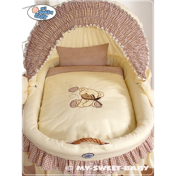 Complet Textile pour Berceau de Bébé Crème