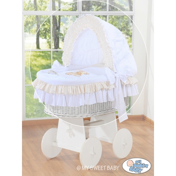 Complet Textile pour Berceau de Bébé Crème