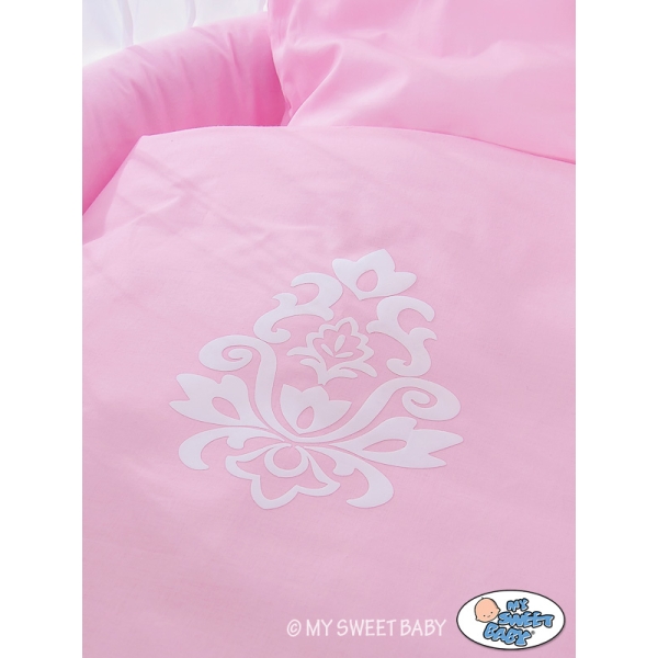 Complet Textile pour Berceau de Bébé Rose