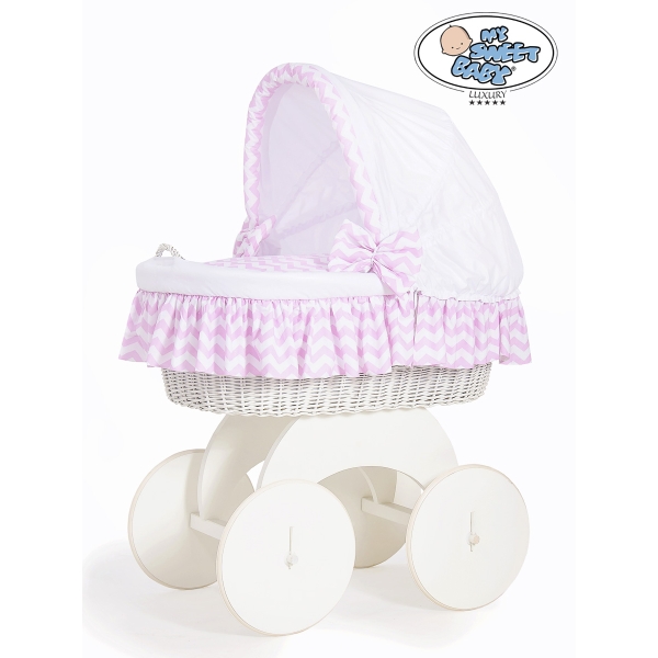 Complet Textile pour Berceau en Osier avec Canopy Hannah