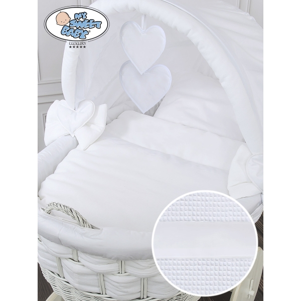 Berceau bébé à capote en Osier Bois Blanc