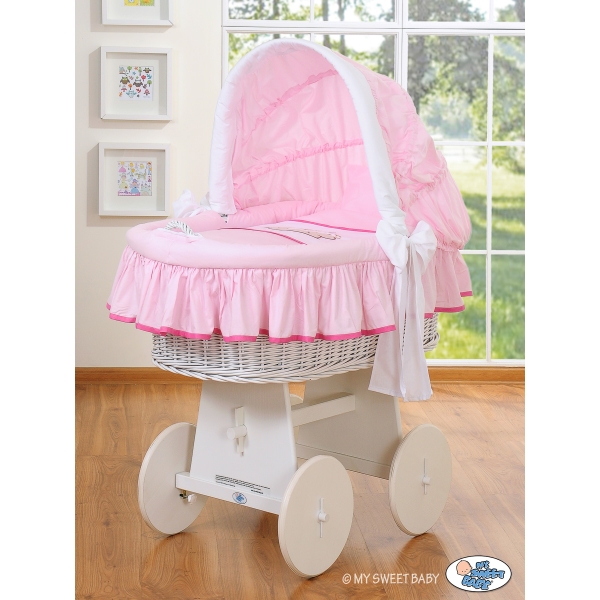 Couffins en Osier avec Capote  Rose Barnabé