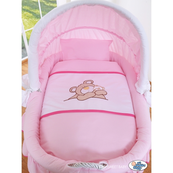 Couffins en Osier avec Capote  Rose Barnabé