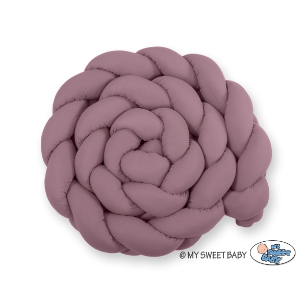 Coussin Tour de Lit pour bébé Tressé Extra épais à Long Violet Pastel
