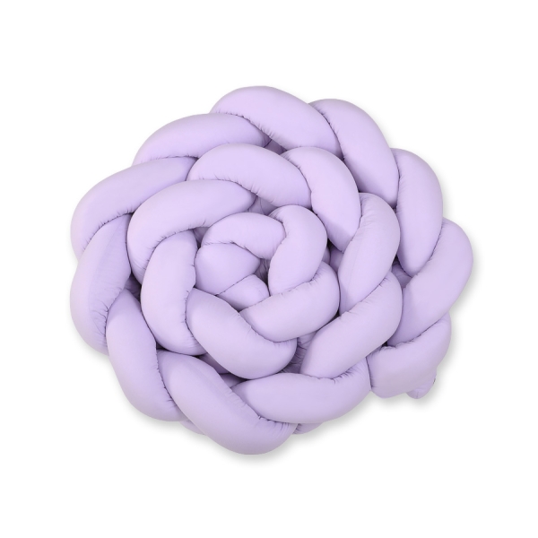 Coussin Tressé Tour de Lit Extra épais à Long Noeud Oreiller XXL Lila