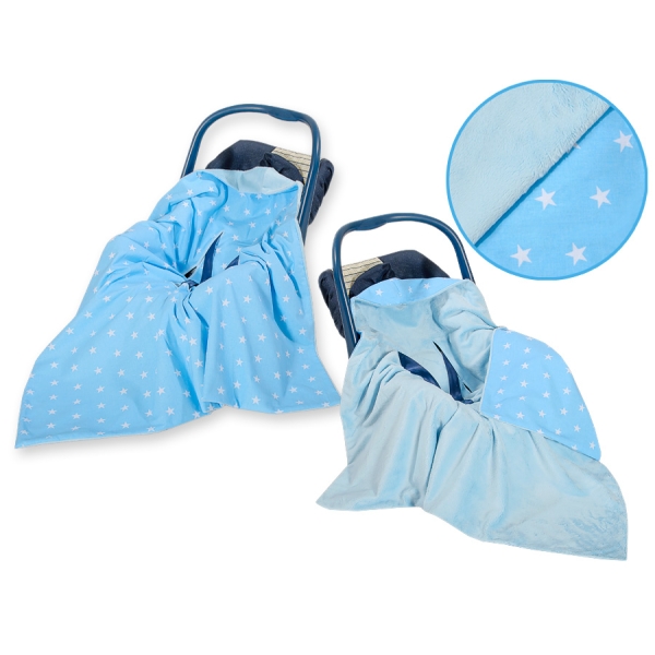 Couverture Double Face pour Siège Auto Bleu