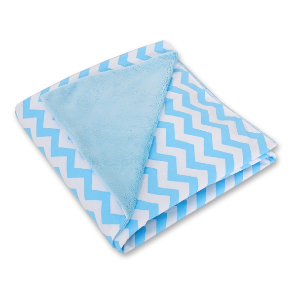 Couverture Double Face pour Siège Auto Bleu Chevron