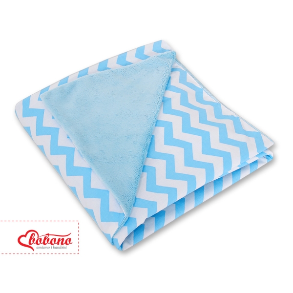 Couverture Double Face pour Siège Auto Bleu Chevron