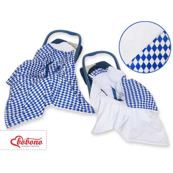Couverture Double Face pour Siège Auto Bleu Foncé