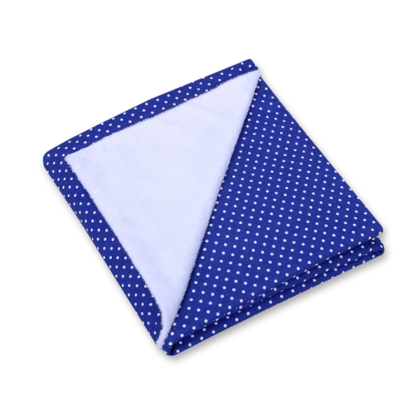 Couverture Double Face pour Siège Auto Bleu Foncé à Pois