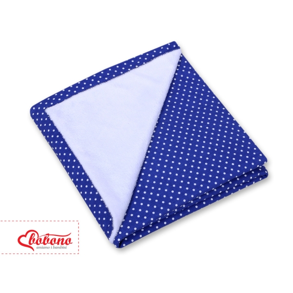 Couverture Double Face pour Siège Auto Bleu Foncé à Pois
