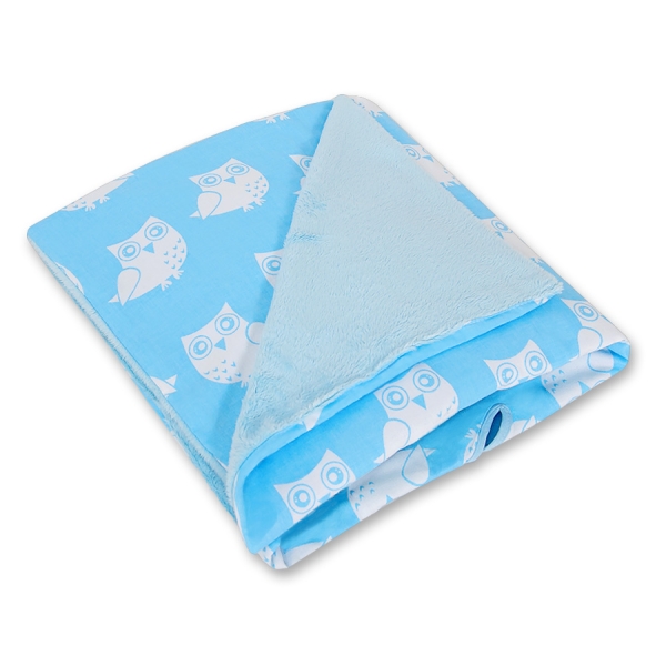 Couverture Double Face pour Siège Auto Bleu Hiboux