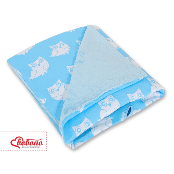 Couverture Double Face pour Siège Auto Bleu Hiboux