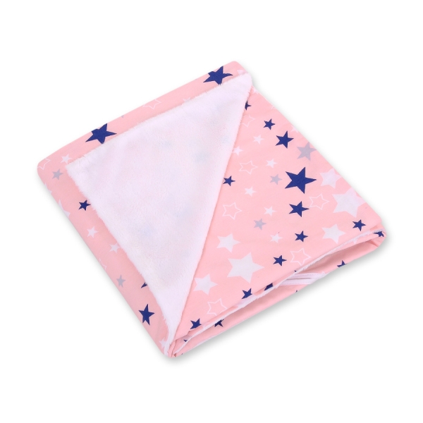 Couverture Double Face pour Siège Auto Bleu Rose étoiles