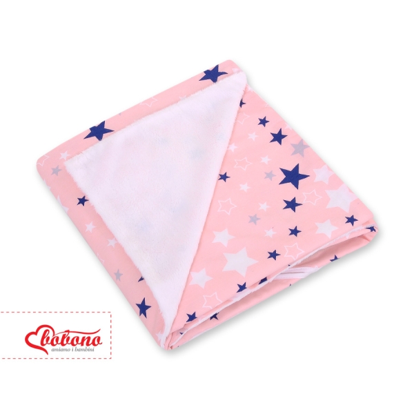 Couverture Double Face pour Siège Auto Bleu Rose étoiles