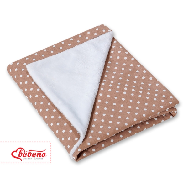 Couverture Double Face pour Siège Auto Brun à Pois