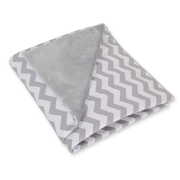 Couverture Double Face pour Siège Auto Gris Chevron