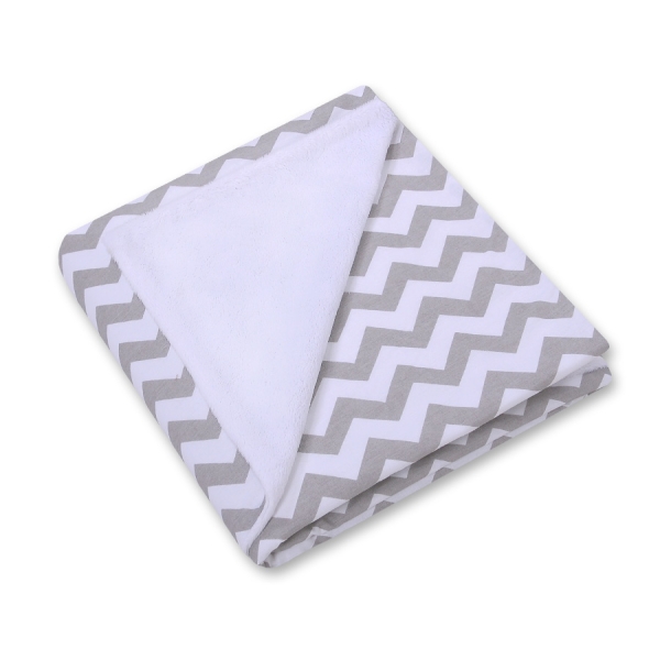 Couverture Double Face pour Siège Auto Gris Chevron